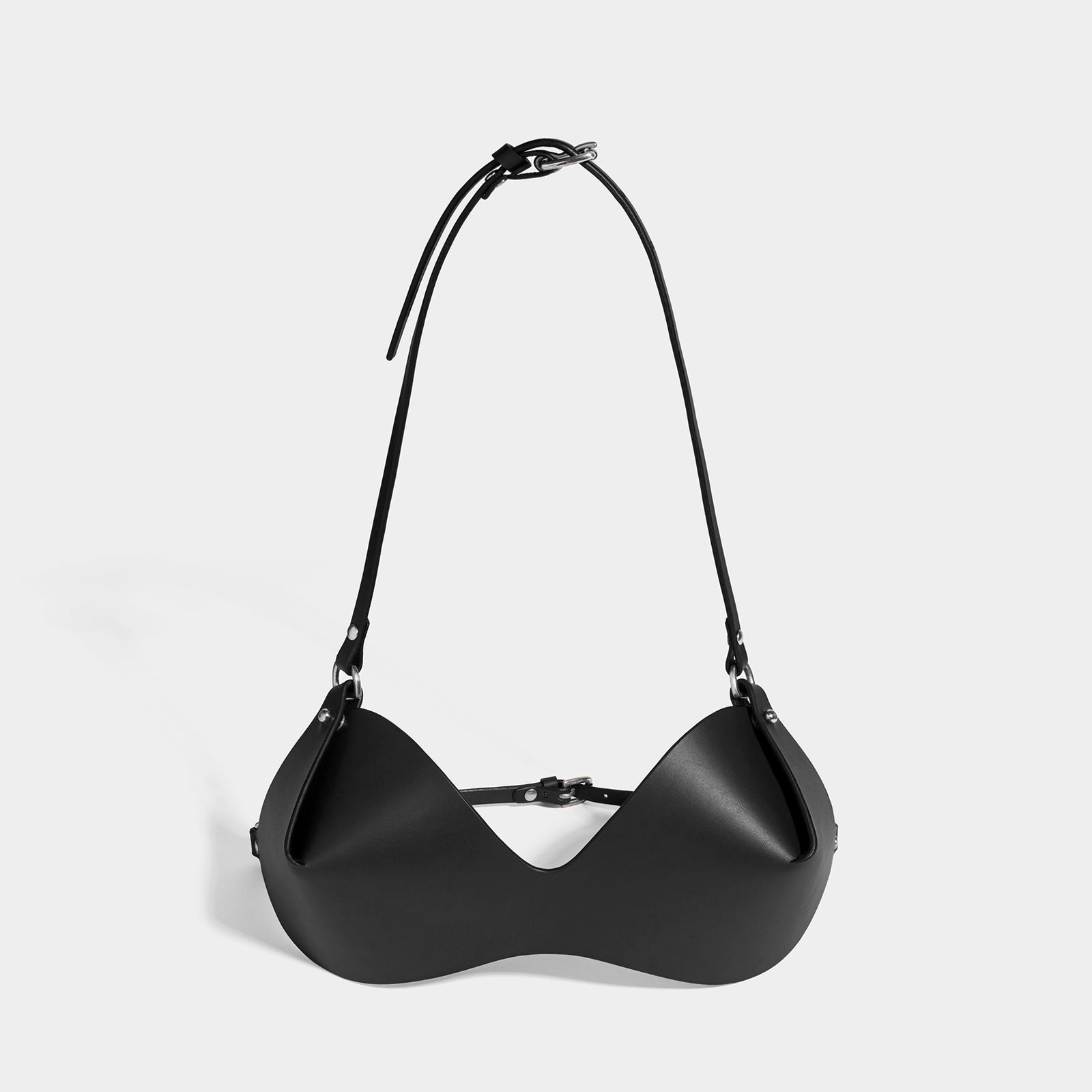 Leather bra in black - The Sei