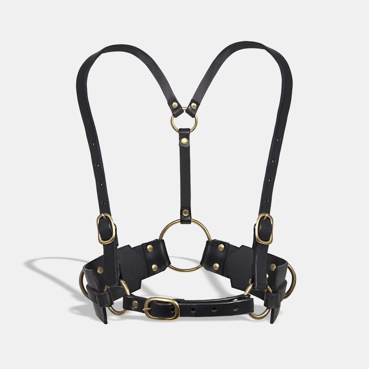 Simple Lingerie Cage Leather Utility and Fetish Harness Holster
